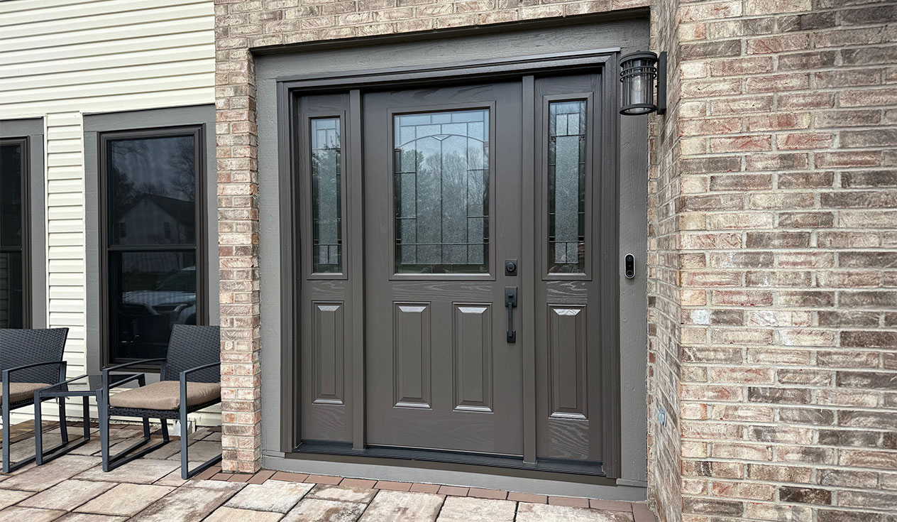Entry door installation in a building