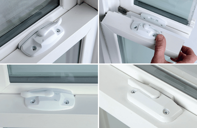 Optional Standard Lock with Tilt Latches